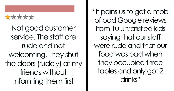 Cafe Turns To The Internet For Support After They Kick Out A Group Of Non-Paying Customers