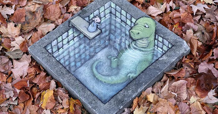 50 Doodled Creatures That Popped Up In Unexpected Places, By David Zinn (New Pics)