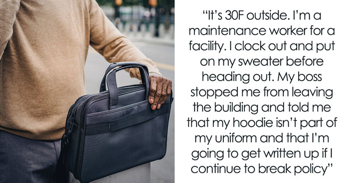 Boss Immaturely Threatens To Write Worker Up For Wearing A Sweater After Clocking Out