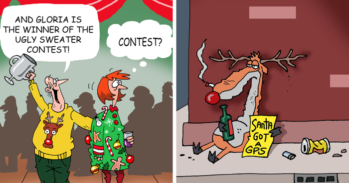 Ho Ho Ho: 20 Funny Cartoons That I Drew To Celebrate The Christmas Season