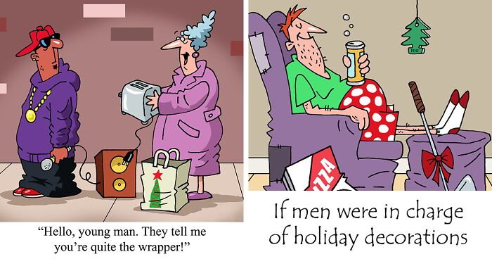 Here Are 20 Cartoons That I Made, Dedicated To The Christmas Season