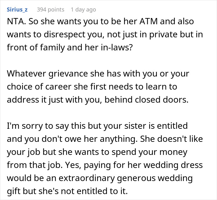 Woman Makes Fun Of Sister’s Profession, Is Upset She Refuses To Give Her Money She Earned From It 