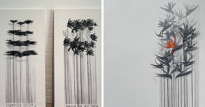 Barcode Forests: My Paintings That Merge Opposite Concepts (27 Pics)