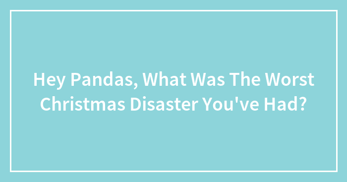 Hey Pandas, What Was The Worst Christmas Disaster You’ve Had? (Closed)