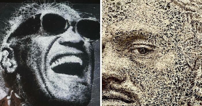 This Montreal Artist Creates Portraits By Breaking Glass (4 Pics)