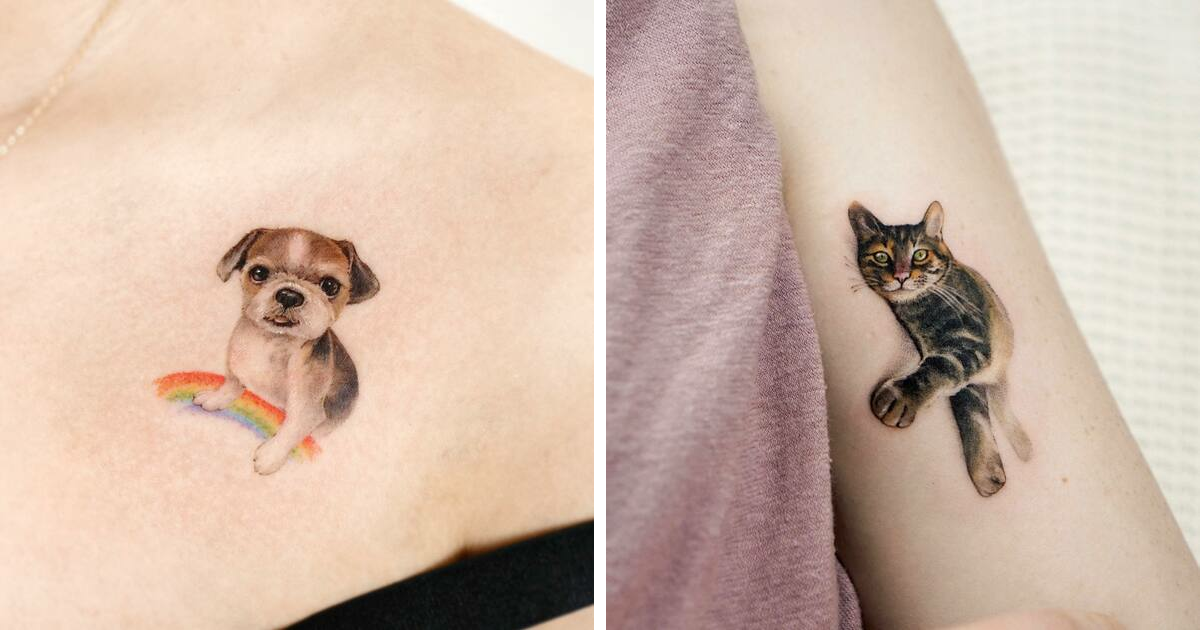 16pcs Cute Pet Dog Cat Cartoon Child Face Tattoo Sticker Cartoon Small  Animal Small Teddy Husky Shiba Inu Tattoo Sticker - Temporary Tattoos -  AliExpress