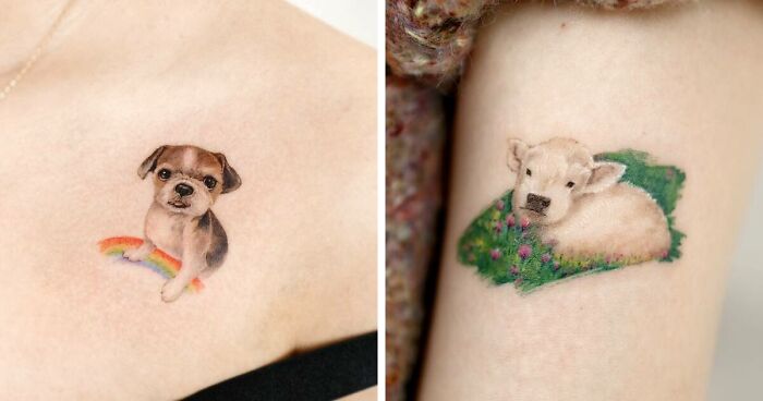 70 Painting-Like Tattoos With Elements Of Nature And Animals By Korean Ink Artist (41 Pics)