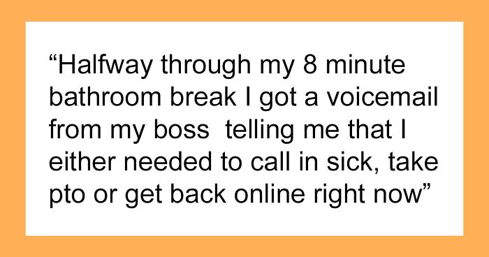 Worker Shocked After Boss Writes Them Up For Bathroom Break, Demands They Use PTO Next Time