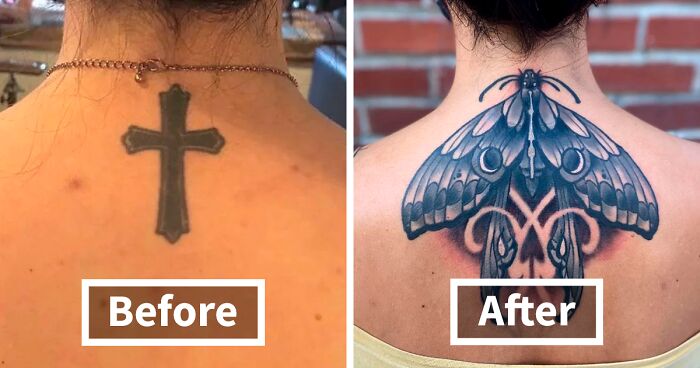 55 Tattoo Artists That Deserved A Nice Tip After Working On These Cover-Ups (New Pics) 