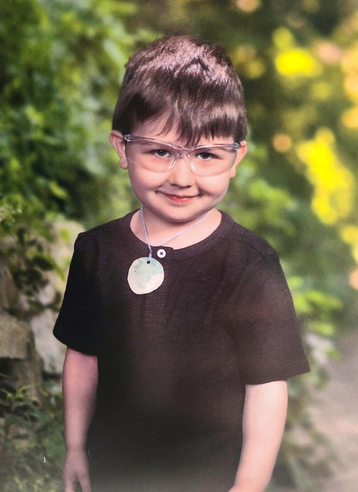 My Nephew Snuck Safety Goggles Into His School Photo