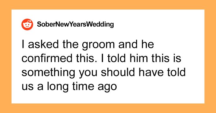 Groom Is Furious Friend Bailed On His NYE Wedding Because It's Dry