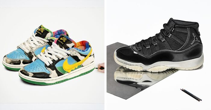 This Artist Made 30 Drawings Of Sneakers That Look More Like Real Photos