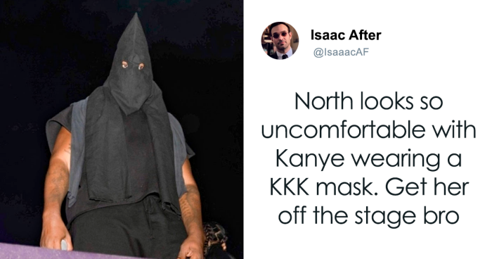 People Worry About Kanye West’s Kids As Rapper Displays “Concerning” Behavior Wearing KKK Hood