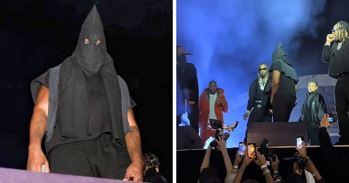 People Fume Over Kanye West’s Latest “Disgusting” Performance As He Wears A Ku Klux Klan Hood