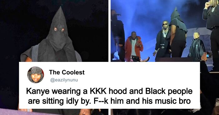 “He Needs Help”: Kanye West Sparks Controversy After Wearing Black Ku Klux Klan Hood On Stage