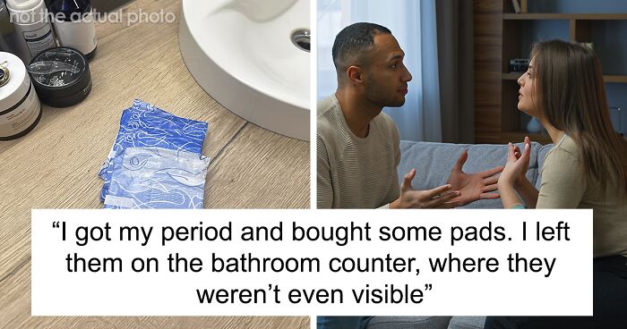 People Criticize A Man For Thinking It’s Inappropriate To Keep Menstrual Pads In A Visible Place