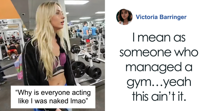 Man Slams Influencer For Wearing “Inappropriate” Outfit At The Gym After She “Painted Pants” On