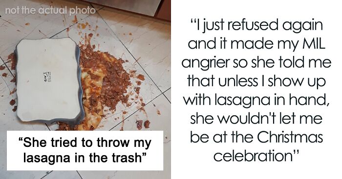 Mother-In-Law Won't Let Woman Into Christmas Party Unless She Shows Up With “Lasagna In Hand”