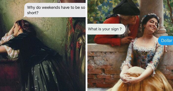 Artist Brings Paintings To Life By Adding Humorous And Thoughtful Captions To Them (28 New Pics)