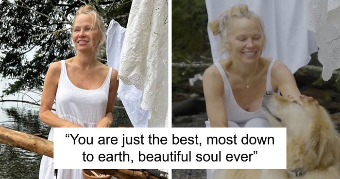 Pamela Anderson Stuns In Makeup-Free Ad As She Reveals She Drinks Rosé While Doing Laundry