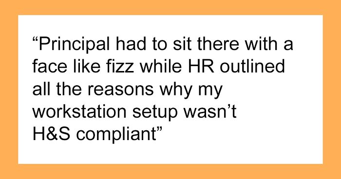 Teacher Turns To Malicious Compliance: “My Chair Doesn't Meet H&S? It's War”