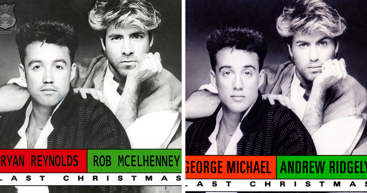 Ryan Reynolds And Rob Mcelhenney Recreate Classic Wham ‘last Christmas Album Cover Techno 