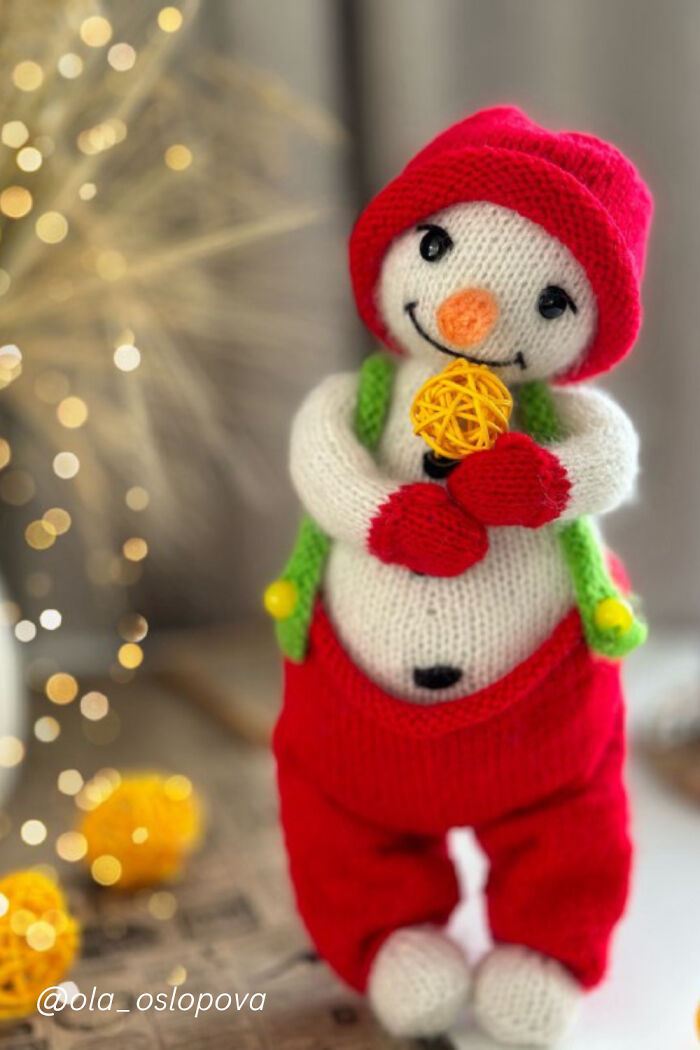 Snowman crochet pattern, English PDF, cute xmas amigurumi