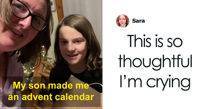 Mom Shares The Amazing Advent Calendar Her Son Made For Her, Leaves The Internet In Tears