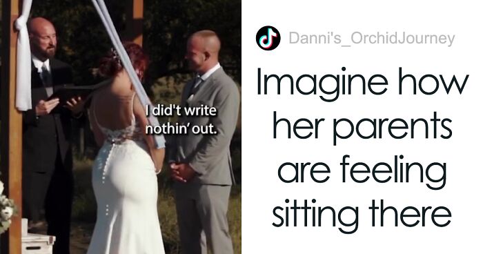 Groom Doesn't Write His Vows, Tries To Make It Funny But People Online Are Not Having It