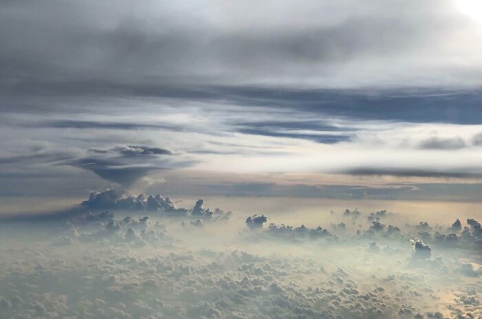 The Clouds Outside My Plane Window Look Like An Alien Landscape