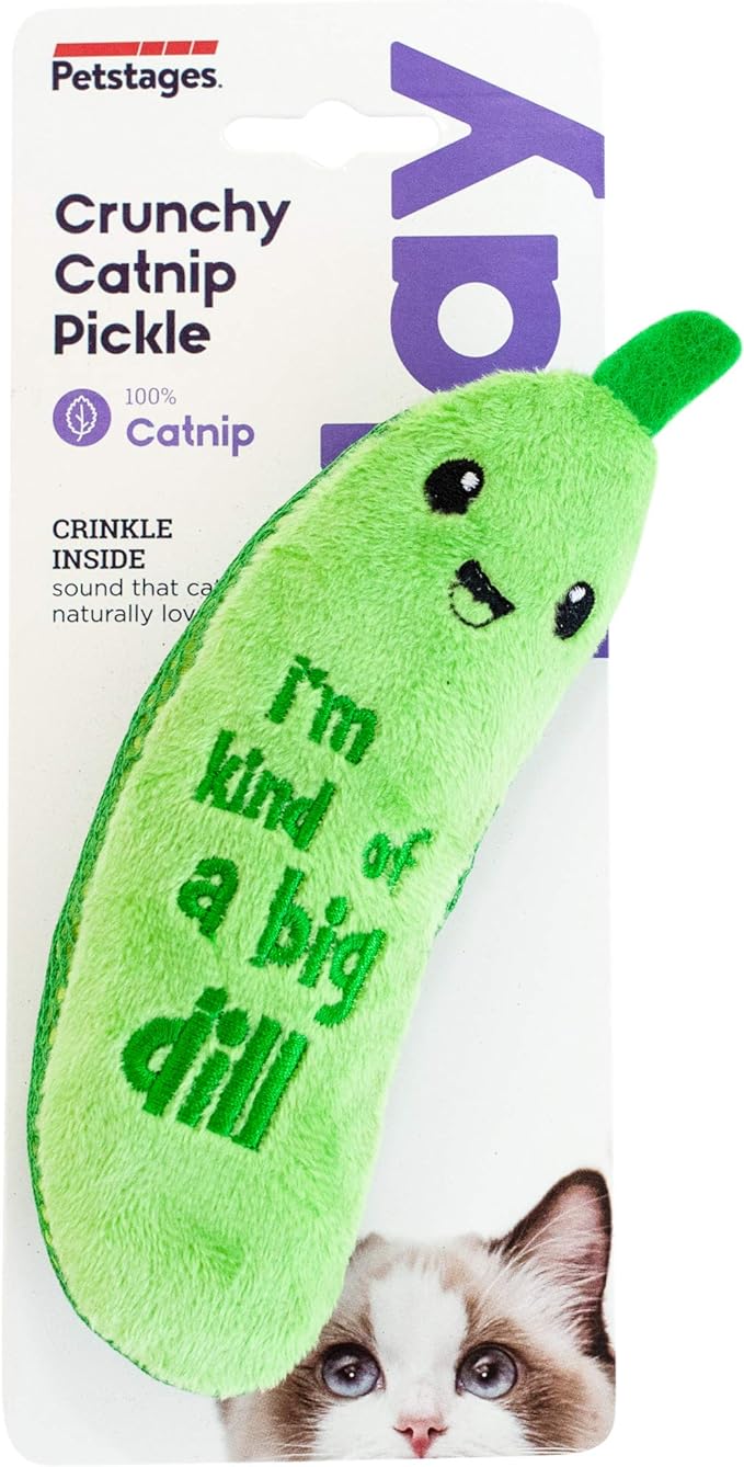 Catstages Crunchy Pickle Kicker Dental Catnip Cat Toy