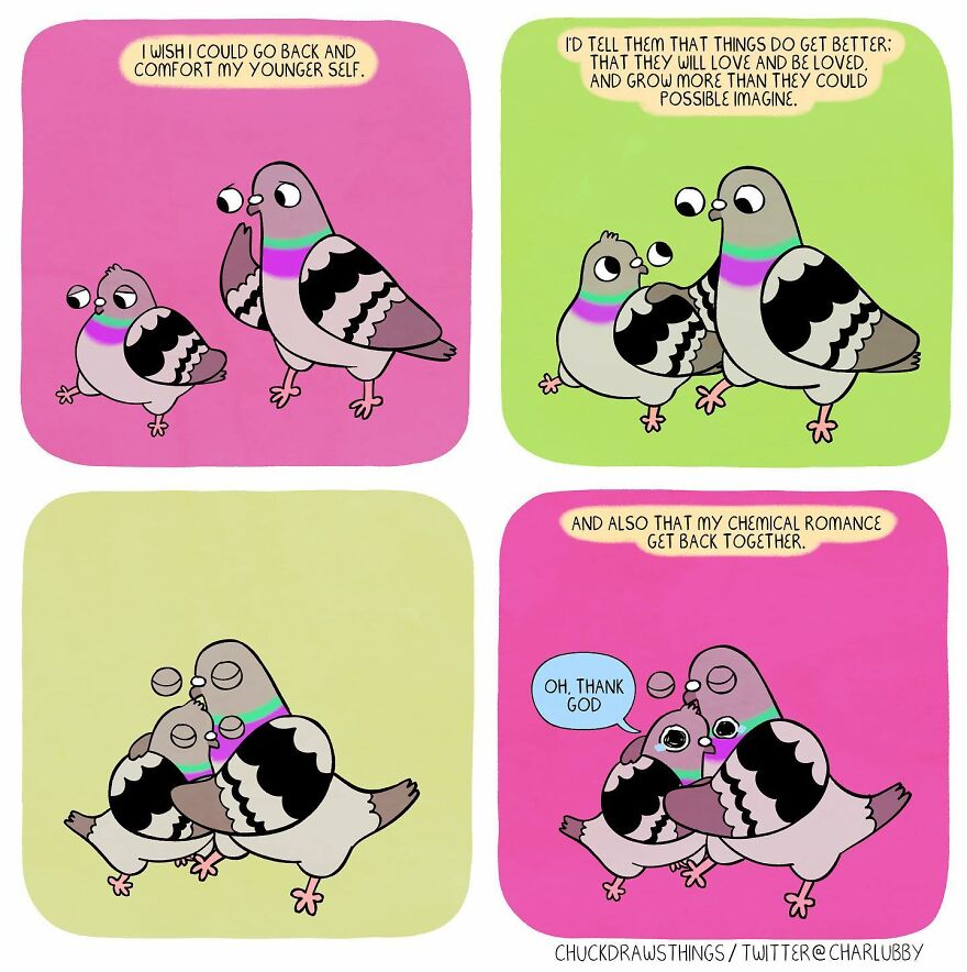 This Artist Creates Comics About Mental Illness Using Pigeons (New Pics)