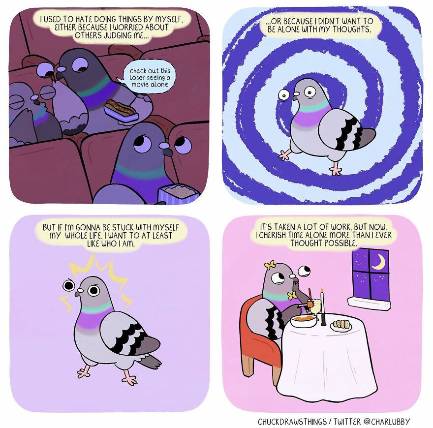 This Artist Creates Comics About Mental Illness Using Pigeons (New Pics)