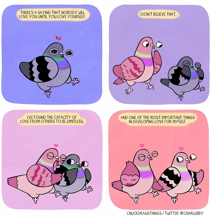 This Artist Creates Comics About Mental Illness Using Pigeons (New Pics)