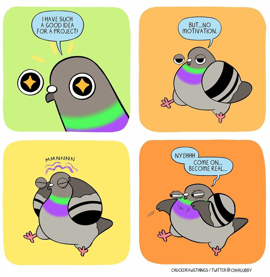 This Artist Creates Comics About Mental Illness Using Pigeons (New Pics)