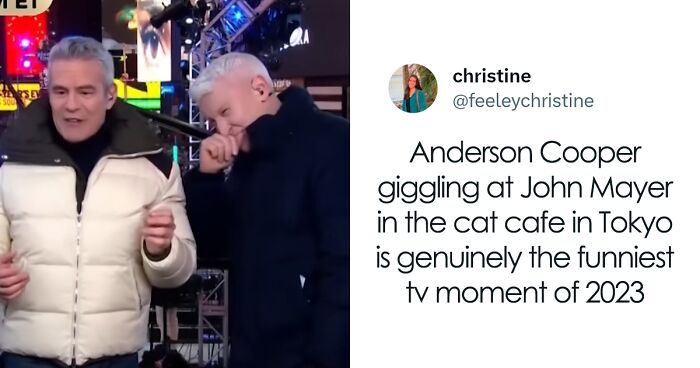 John Mayer Makes Anderson Cooper Crack Up During New Year’s Eve Interview From Japanese Cat Bar