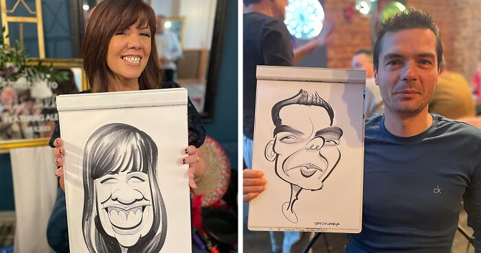 80 Times People Got Surprised With Their Caricatures Made By This Artist