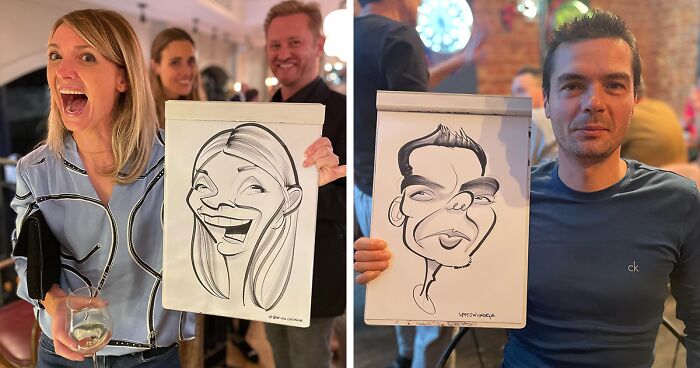 This Artist Creates Caricatures Of Strangers And Here Are His 80 Best Works