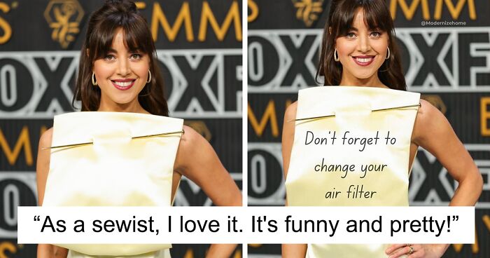 Aubrey Plaza’s Loewe 2024 Red Carpet Emmys Gown Sparks Hilarious “Post-It” Memes