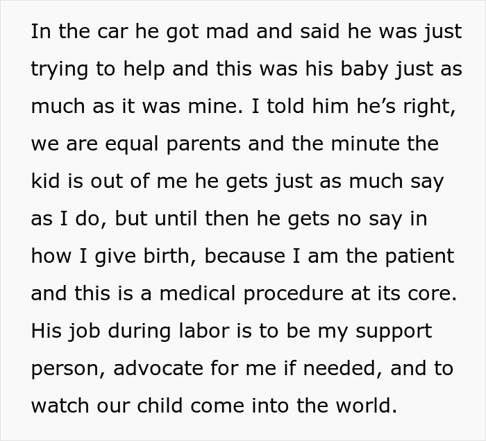 Man Gets Mad When Wife Says Only She’s Behind The Choices On Their Baby’s Birth, As It’s Her Body