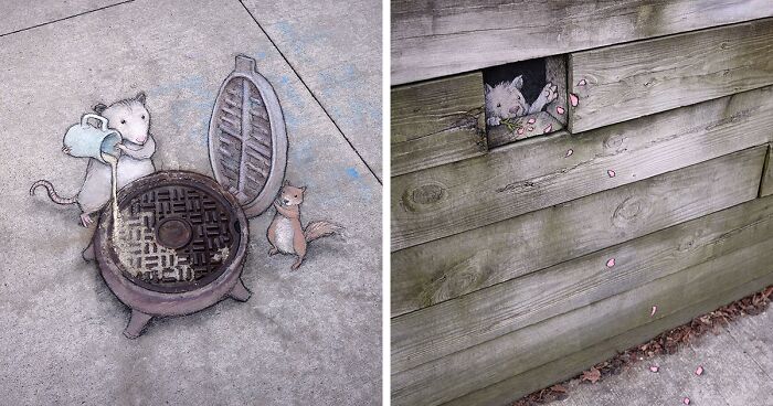 70 Adorable Doodled Creatures And Animals That Appeared In Random Places, By David Zinn (New Pics)