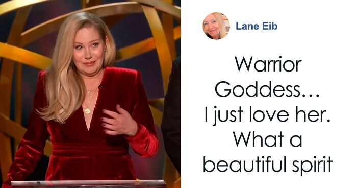 Christina Applegate Thrilled Fans With Red Gown, Jokes, And Cane Reading “F*ck MS” At The Emmys