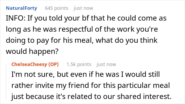 Man Requests A Free Meal, Which His GF Accepted Due To Her Hobby He Continually Made Fun Of