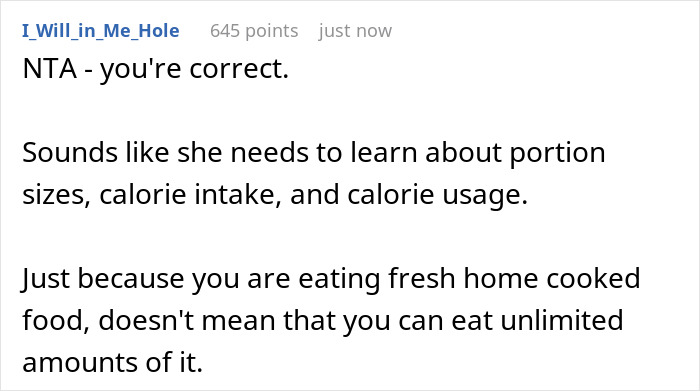 DIL Is Confused Why She’s Gaining Weight, Woman Points Out That She Eats A Lot 