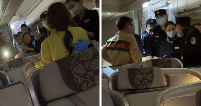 Police Confront Unruly Passenger Who Demanded First Class Upgrade For Free