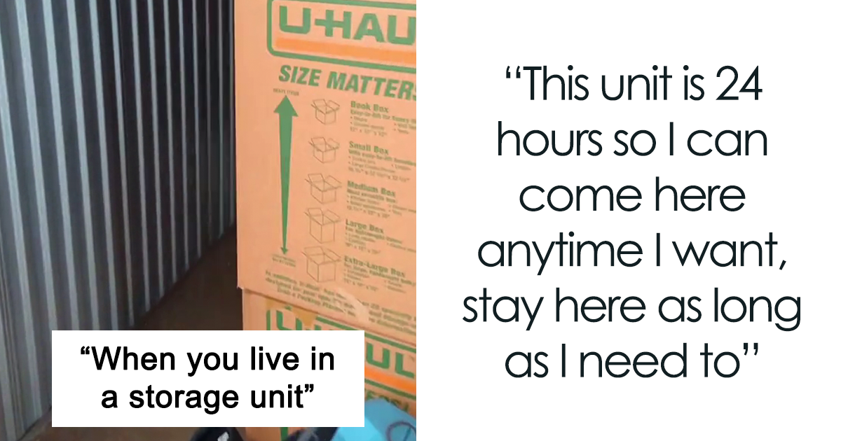 Guy Shares That He Lives In A Storage Unit Because It S Much Cheaper   Couple Living In Storage Unit Fb8 