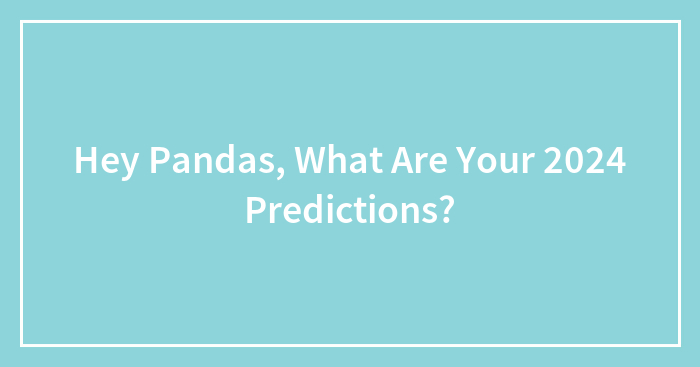 Hey Pandas, What Are Your 2024 Predictions? (Closed)