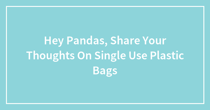 Hey Pandas, Share Your Thoughts On Single Use Plastic Bags (Closed)