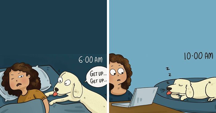 50 Wholesome Comics That Show The Unique Dynamic Between Owners And Their Dogs By 