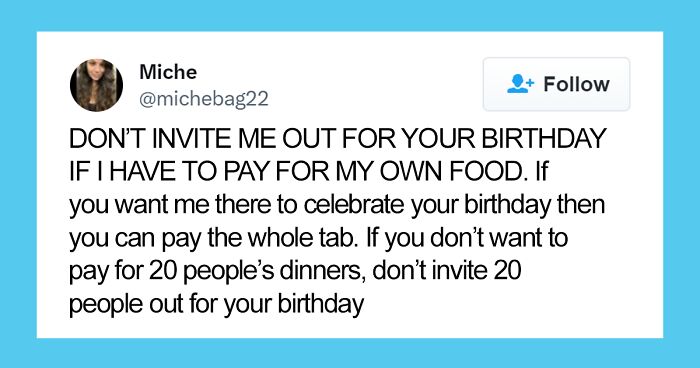 Entitled Woman Dragged For Her Tacky Stance On Birthday Dinners